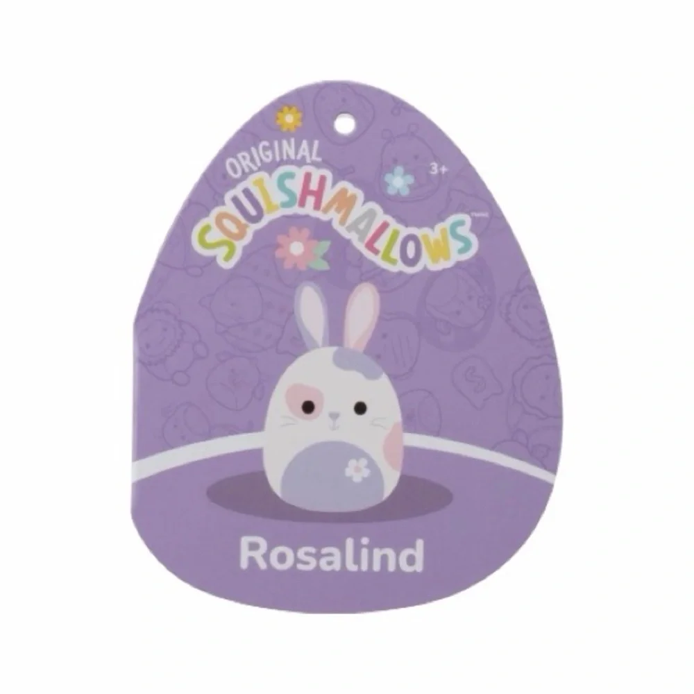 Squishmallow Rosalind The White, Periwinkle And Pink Dutch Rabbit NWT